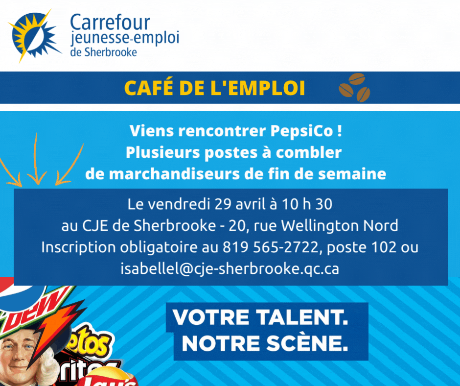 Cafés emploi PepsiCo - Café-rencontre avec l'employeur PepsiCo